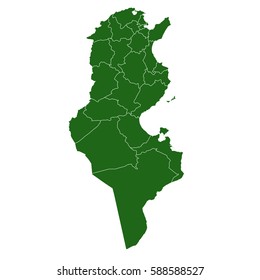 tunisia green map