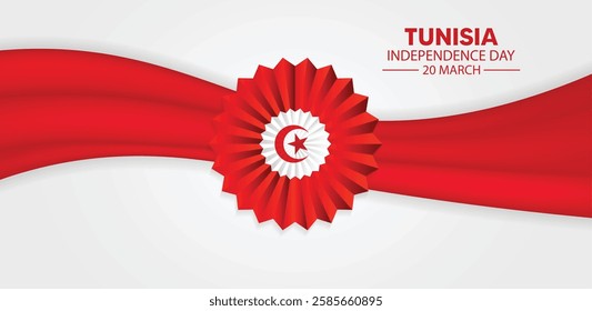 Tunisia Independence Day 20 March vector poster