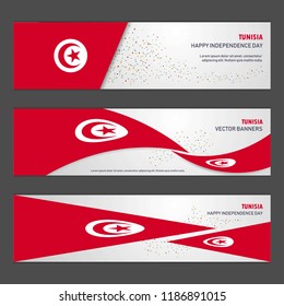 Tunisia independence day abstract background design banner and flyer, postcard, landscape, celebration vector illustration