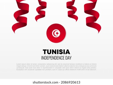 Tunisia independence day background banner poster for national celebration on March 20.