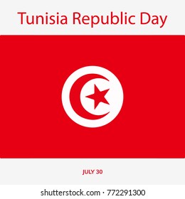 Tunisia Independence Day Greeting card Vector Illustration.