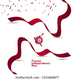 Tunisia Independence Day Vector Template Design Illustration