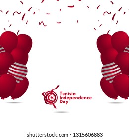 Tunisia Independence Day Vector Template Design Illustration