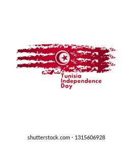 Tunisia Independence Day Vector Template Design Illustration