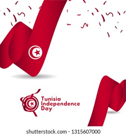 Tunisia Independence Day Vector Template Design Illustration