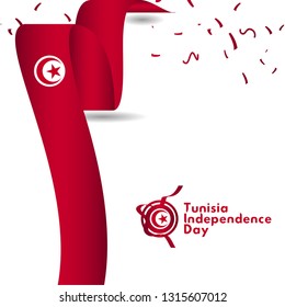 Tunisia Independence Day Vector Template Design Illustration
