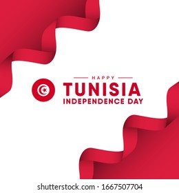 Tunisia independence day vector template. Design illustration for banner, advertising, greeting cards or print. Design happiness celebration.