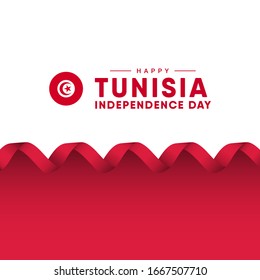 Tunisia independence day vector template. Design illustration for banner, advertising, greeting cards or print. Design happiness celebration.