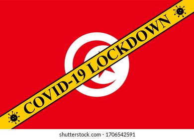 tunisia lockdown preventing coronavirus spread or outbreak. covid-19 tunisia precaution to lock down virus infection.