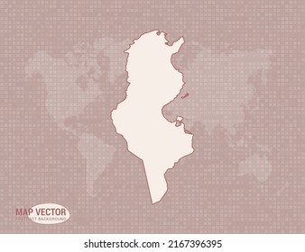 Tunisia map of abstract modern vector design illustration.