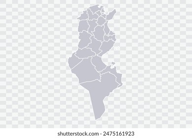 Tunisia Map Cloud Color on White Background quality files Png