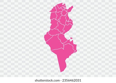 Tunisia Map Fuscia Color Background quality files png