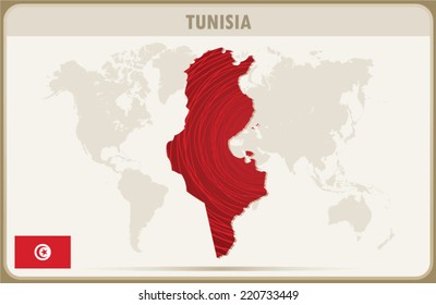 TUNISIA map graphic design, Vector.