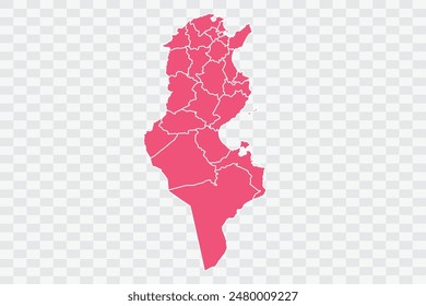 Tunisia Map punch Color Background quality files png