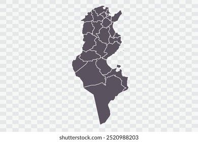 Tunisia Map Smoke Color on White Background quality files Png