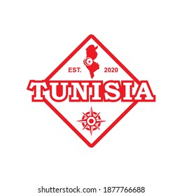 Tunisia Map Vector , Country Logo