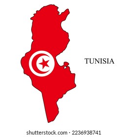 Tunisia map vector illustration. Global economy. Famous country. Northern Africa. Africa.