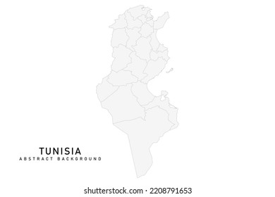 Tunisia Map - World Map International vector template with High detailed including grey color and grey line isolated on white background for design - Vector illustration eps 10