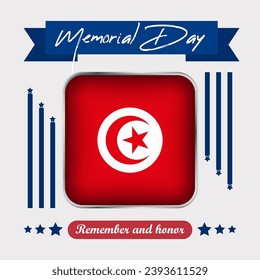 Tunisia Memorial Day Vector Illustration