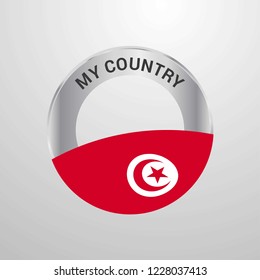 Tunisia My Country Flag badge