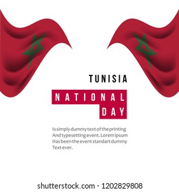 Tunisia National Day Vector Template Design Illustration