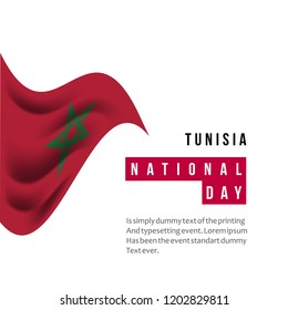 Tunisia National Day Vector Template Design Illustration