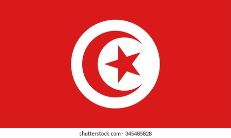 Tunisia national flag. Vector EPS8