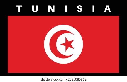 Tunisia national flag. Vector illustration.