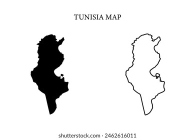 Tunisia region country map vector