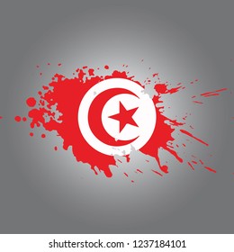 Tunisia Vector paint stain