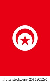 Tunisia Vertical Flag, Vertical Flag Tunisia