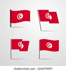 Tunisia waving flag