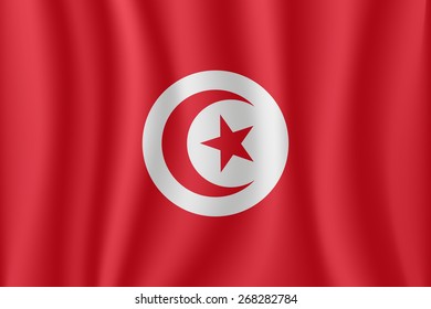 Tunisia waving flag