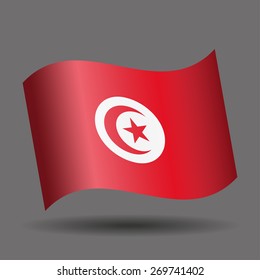 Tunisia waving flag