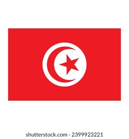 Tunisian country flag vector illustration symbol design