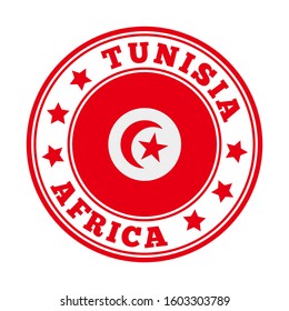 Tunisia's national logo with flag, symbolizing the country's identity.