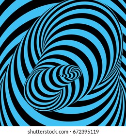 Túnel. Resumen de fondo rayado. Ilustración vectorial 3D de arte óptico.