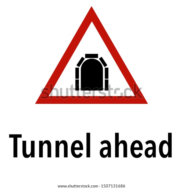 Tunnel ahead\
Information and Warning Road traffic street sign, vector\
illustration collection isolated on white background for learning,\
education, driving courses, sticker,\
icon.