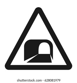 Tunnel ahead sign line icon, Traffic and road sign, vector graphics, a solid pattern on a white background, eps 10