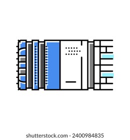 Tunnelbohrer Baufahrzeug-Farbsymbol Vektorgrafik. Tunnelbohr für Baufahrzeuge. einzelne Symbolillustration