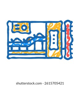tunnel boring construction vehicle doodle icon sketch vector. tunnel boring construction vehicle sign. isolated symbol illustration