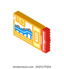 tunnel boring construction vehicle isometric icon vector. tunnel boring construction vehicle sign. isolated symbol illustration
