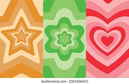 Tunnel of colorful decorative shapes, vector for t shirt graphics, card, poster, wall art, sticker, cover designs