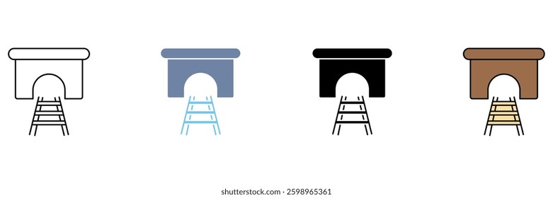 tunnel concept line icon. Simple element illustration.