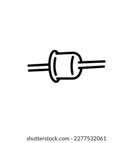 Tunnel diode black line icon. Pictogram for web page, mobile app, promo.