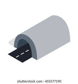 Tunnel entrance icon. Isometric 3d illustration of tunnel entrance vector icon isolated on white background