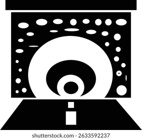 Entrada do túnel Assinar ícone de linha fina, vetor, pixel perfeito, em ponte de automóvel de estilo diferente. para web Estrada vazia moderna da estrada com pictograma do túnel dentro isolado no fundo transparente.