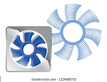 tunnel fan. vector image for logo or illustration