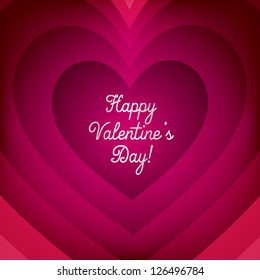 Tunnel heart card in vector format.