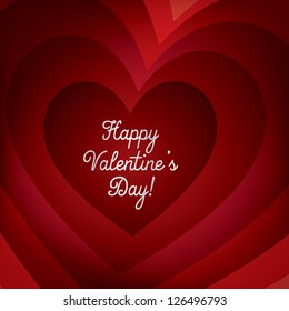 Tunnel heart card in vector format.